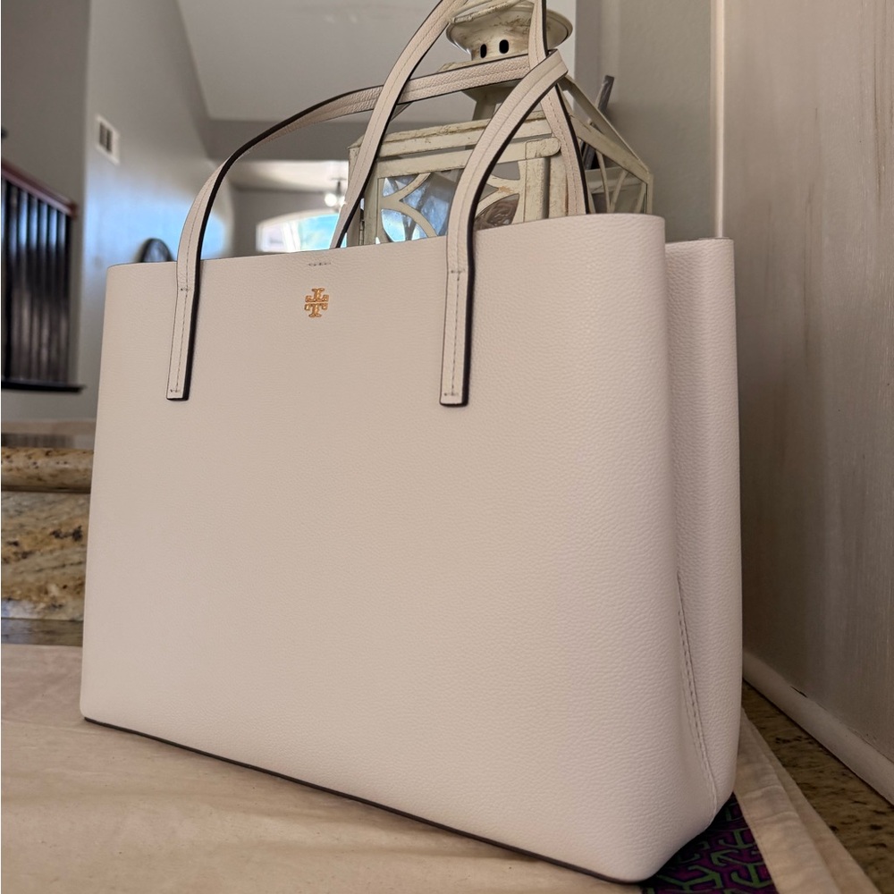 New tory burch Blake leather tote in new ivory - Picture 9 of 9
